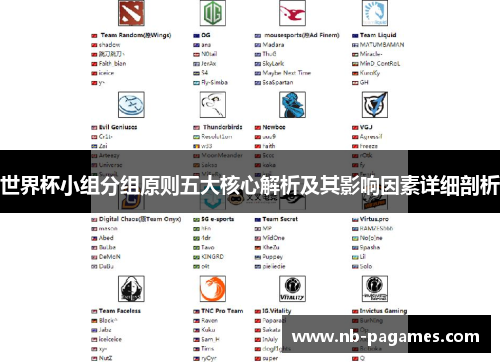 世界杯小组分组原则五大核心解析及其影响因素详细剖析